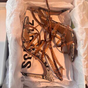 Schutz Snakeskin Sandals
